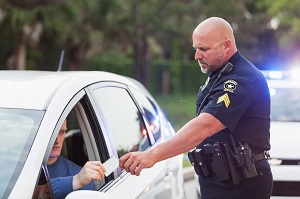 cop pulling someone over